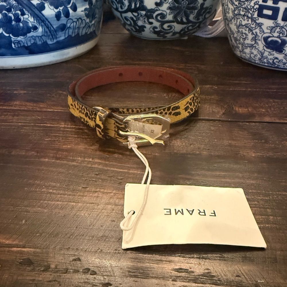 NWT FRAME Le Polygon Belt in Python Multi NWT - image 2